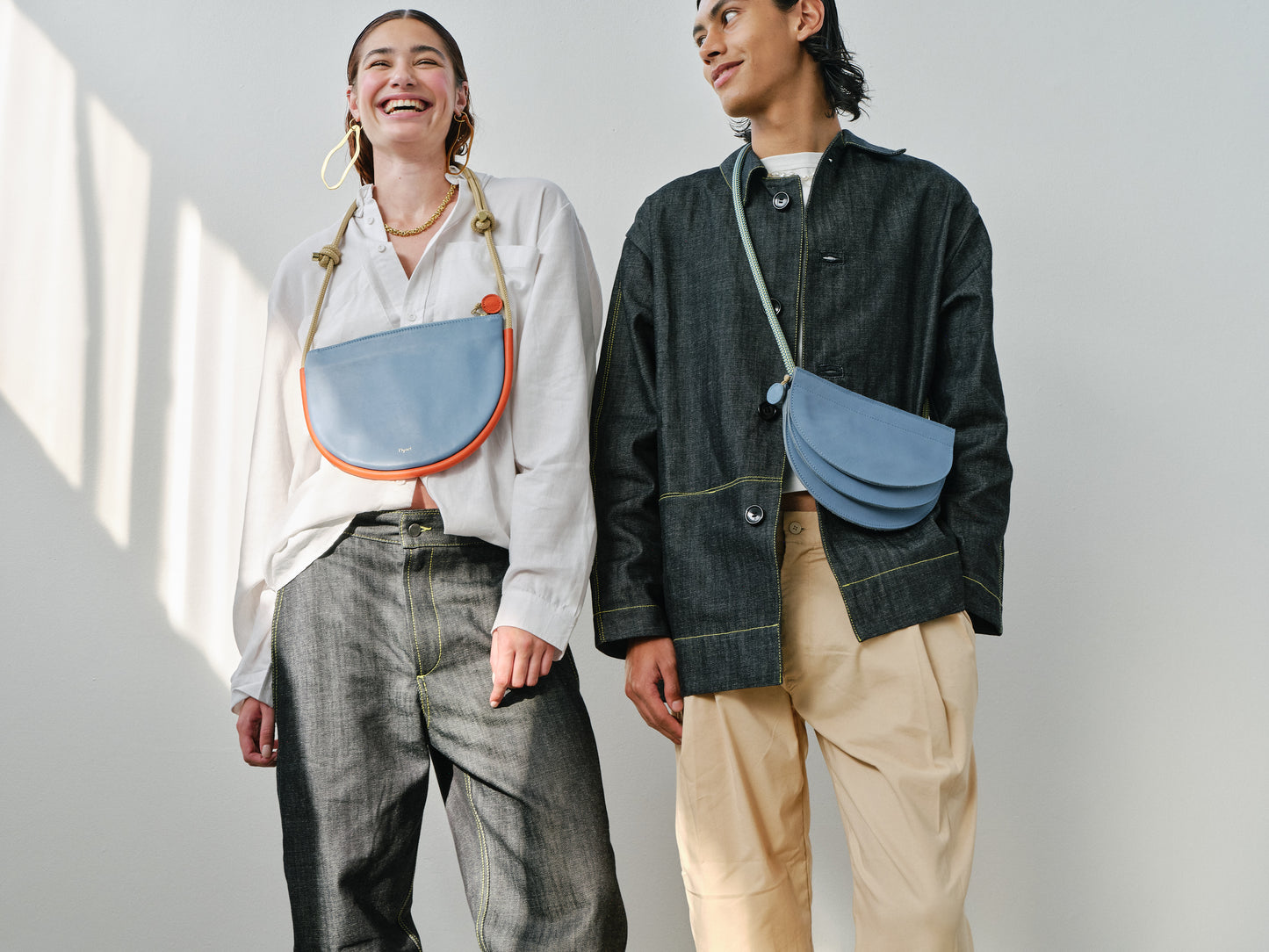 Selene Bag - Sky Blue / Lobster Red - Project Dyad