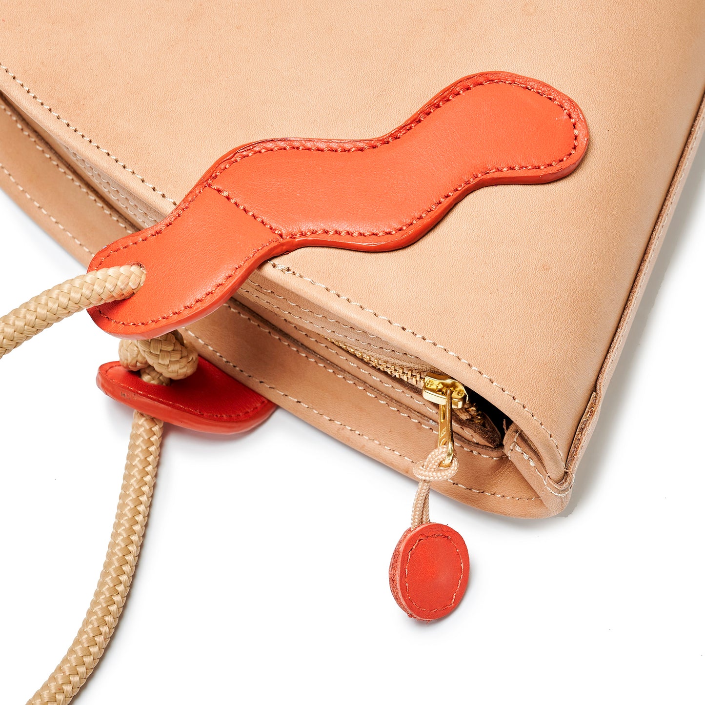 Emele Bag - Almond / Lobster Red