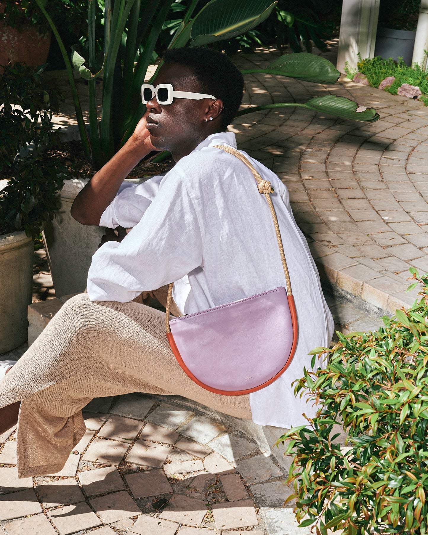 Selene Bag - Dusty Pink / Lobster Red