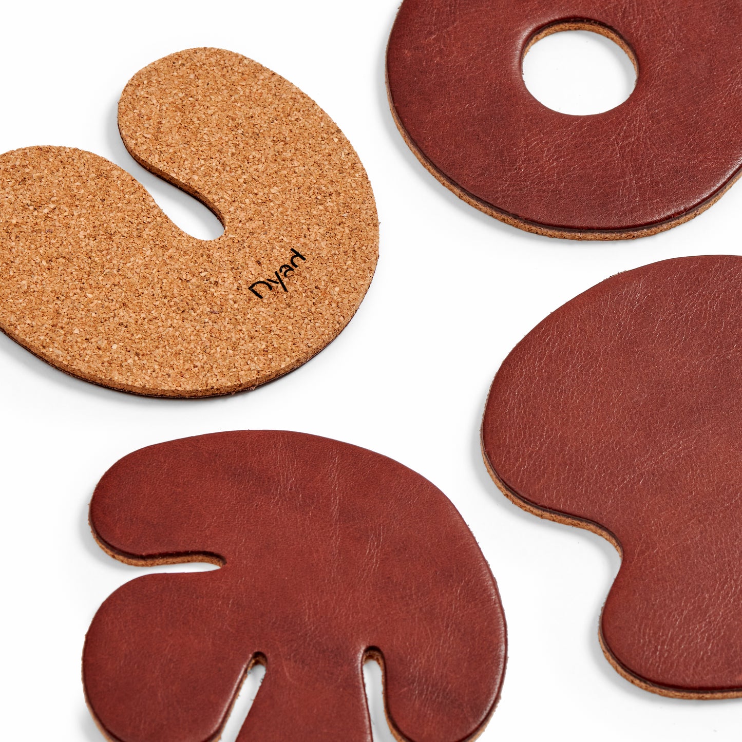 Contour Coasters - Monochrome Teak