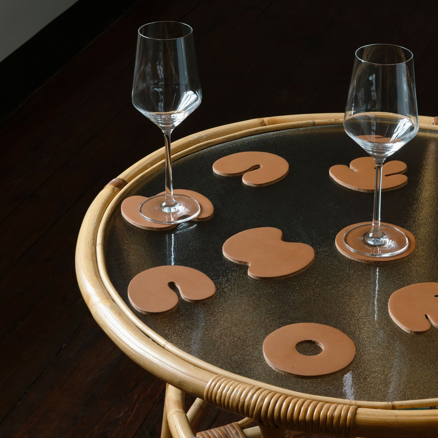 Contour Coasters - Monochrome Tan