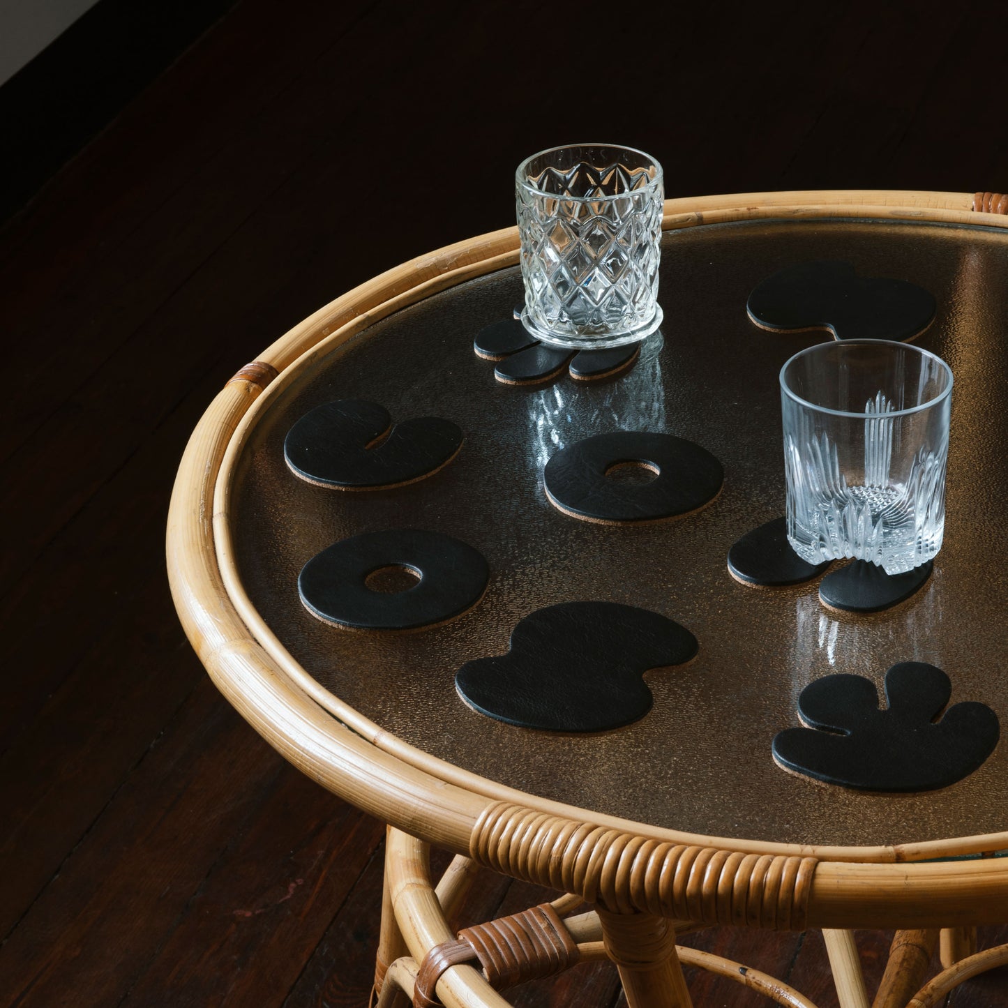 Contour Coasters - Monochrome Chocolate