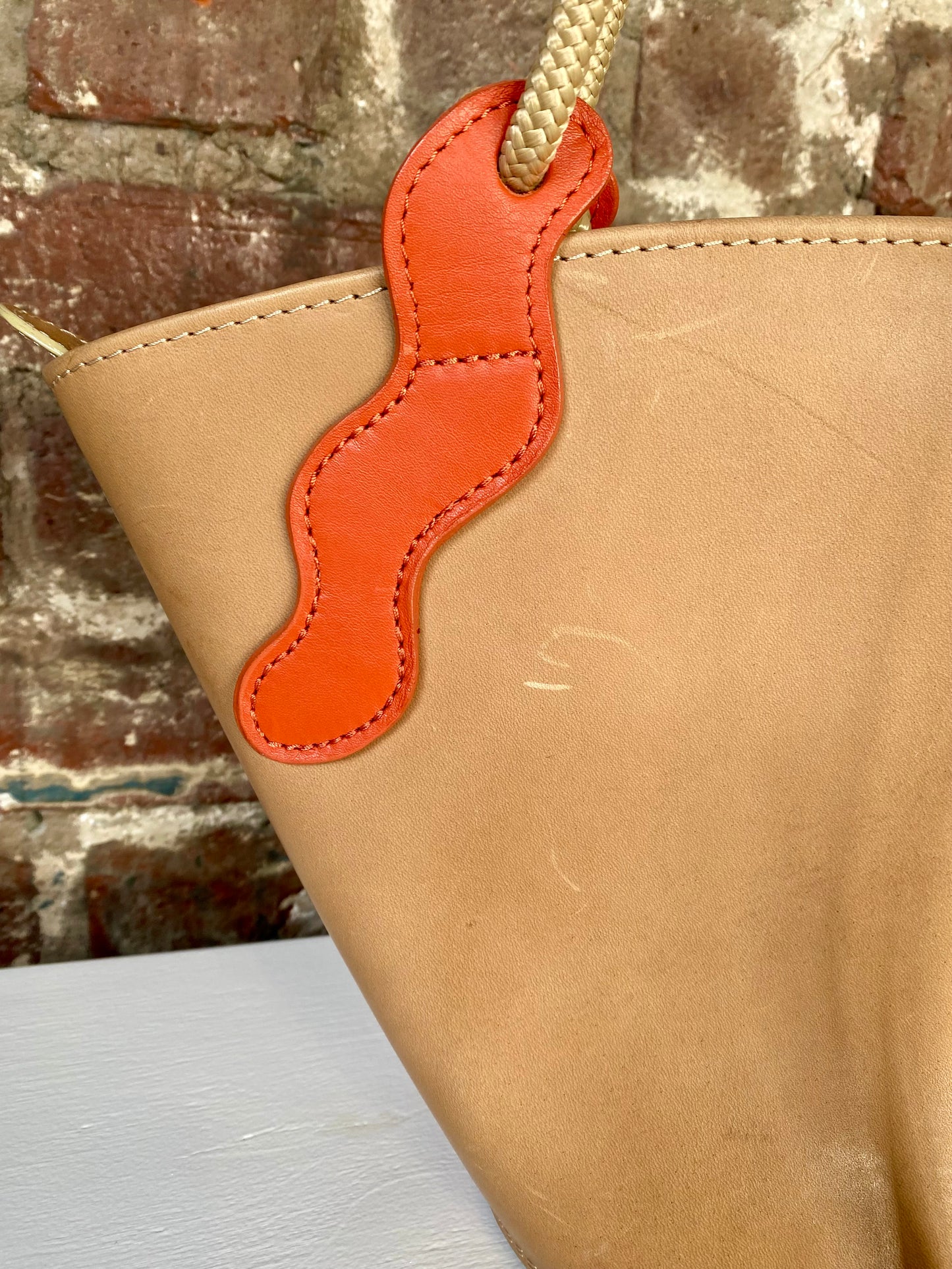 Emele Bag - Almond / Lobster Red (Sample Sale)