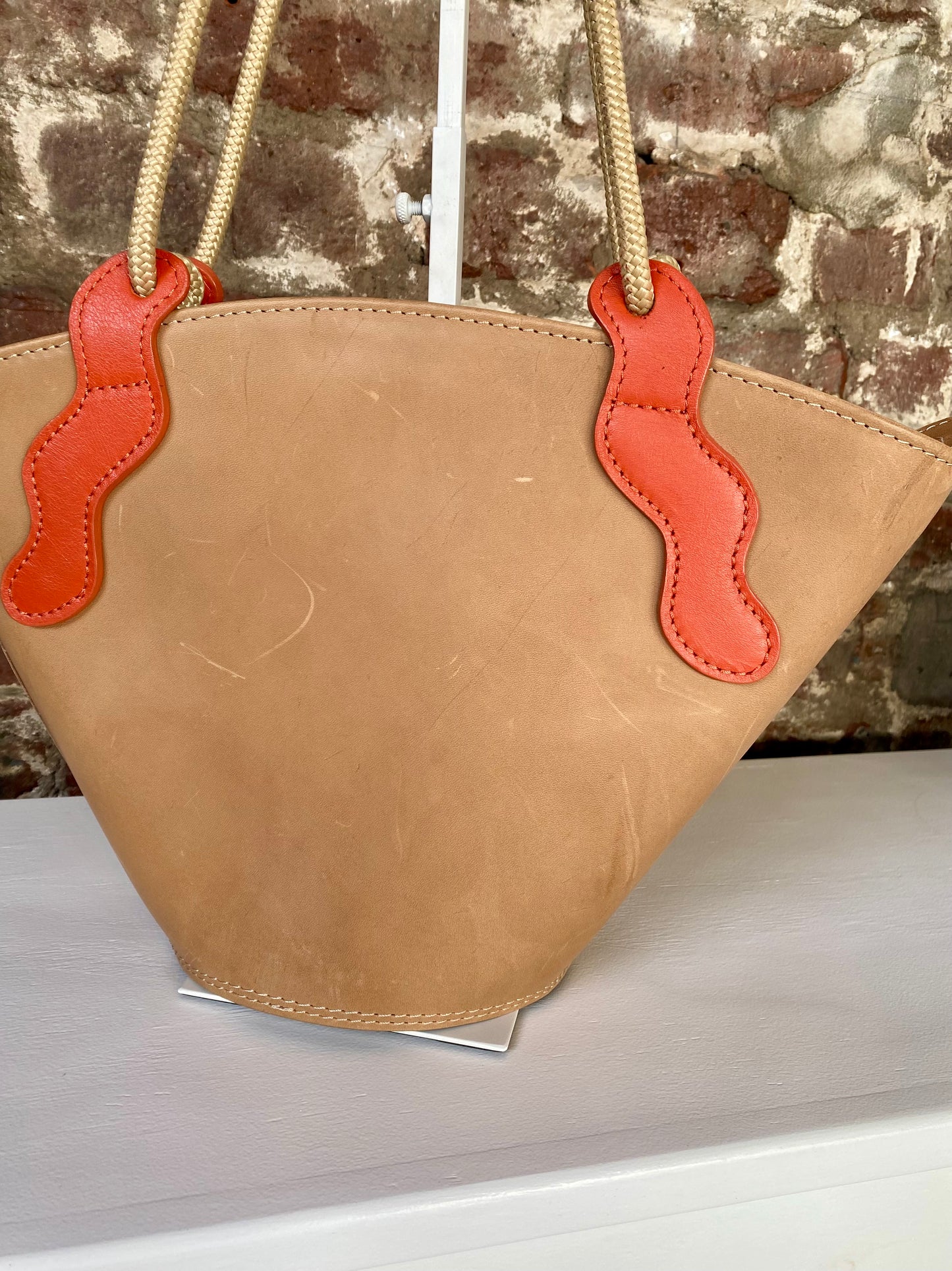 Emele Bag - Almond / Lobster Red (Sample Sale)