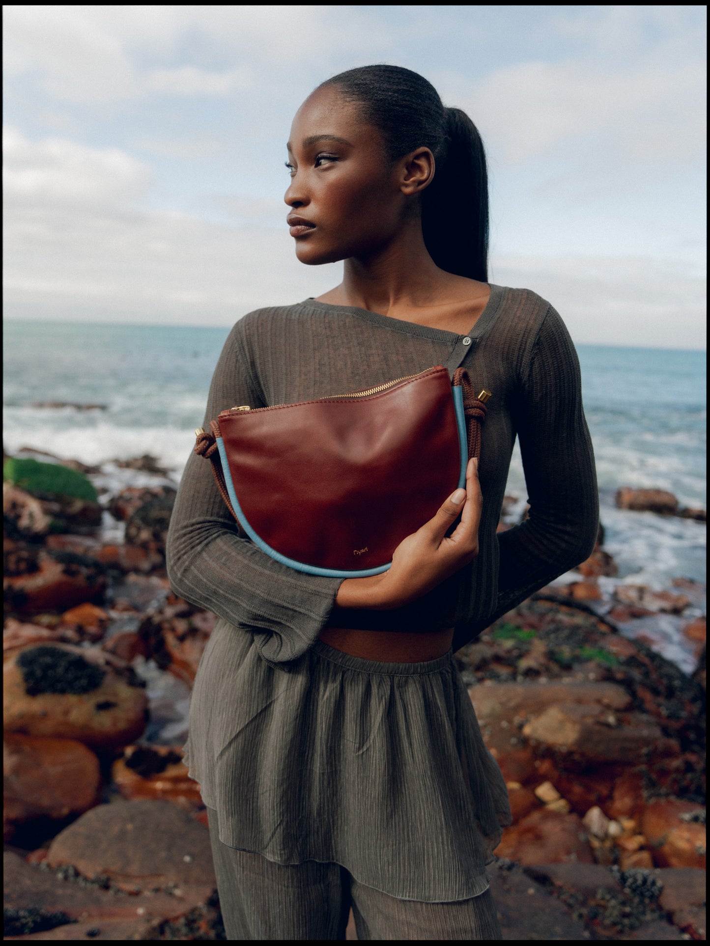 Selene Bag - Teak / Sky Blue