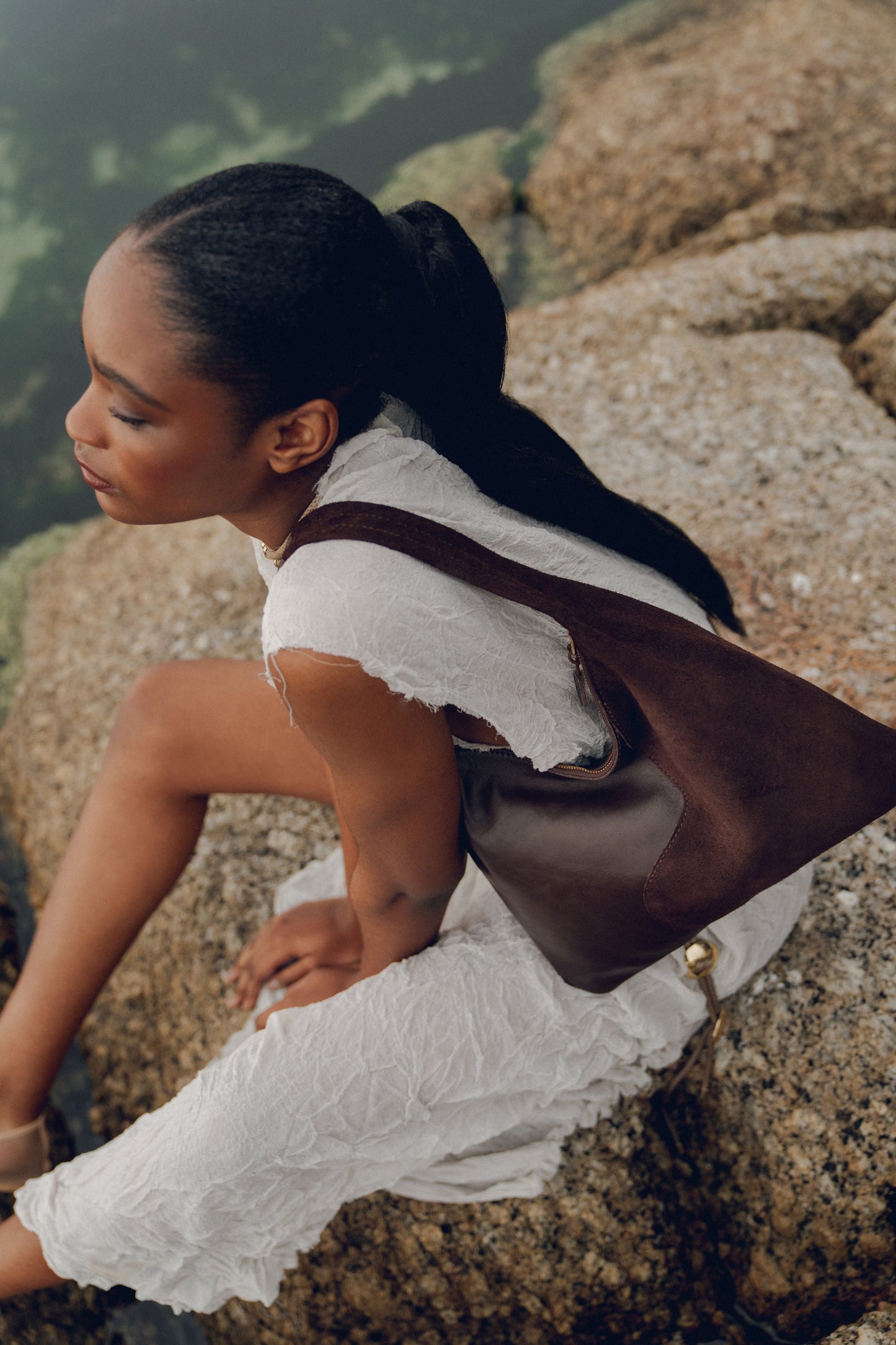 Libra Bag - Chocolate Suede