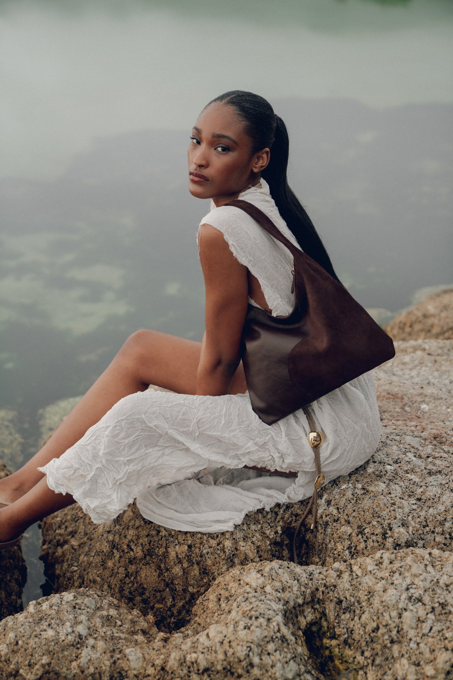Libra Bag - Chocolate Suede