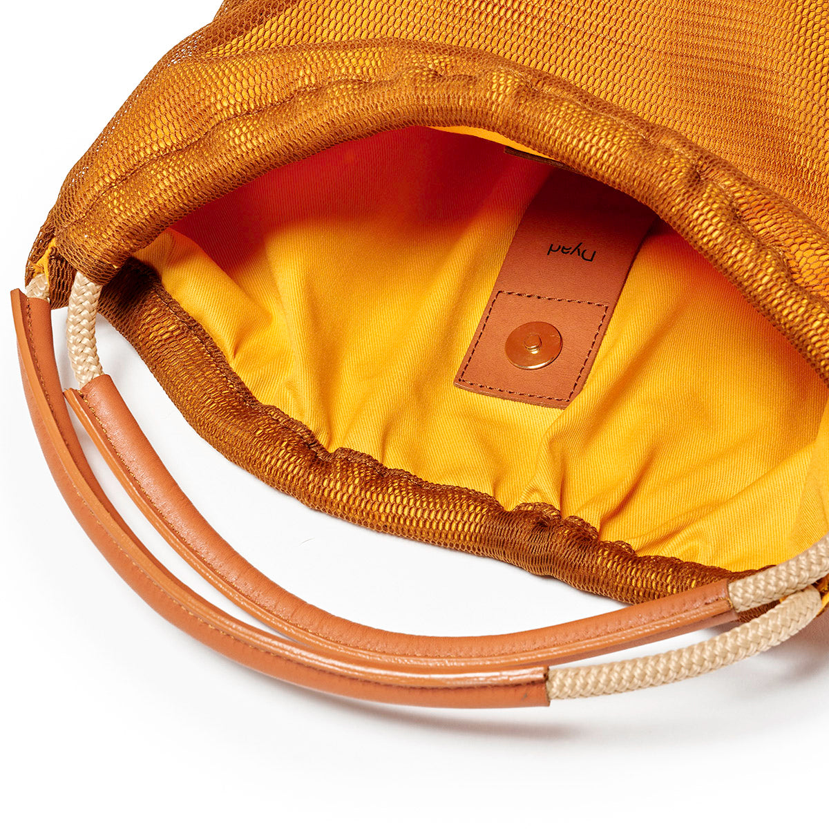 Moire Tote - caramel tangerine