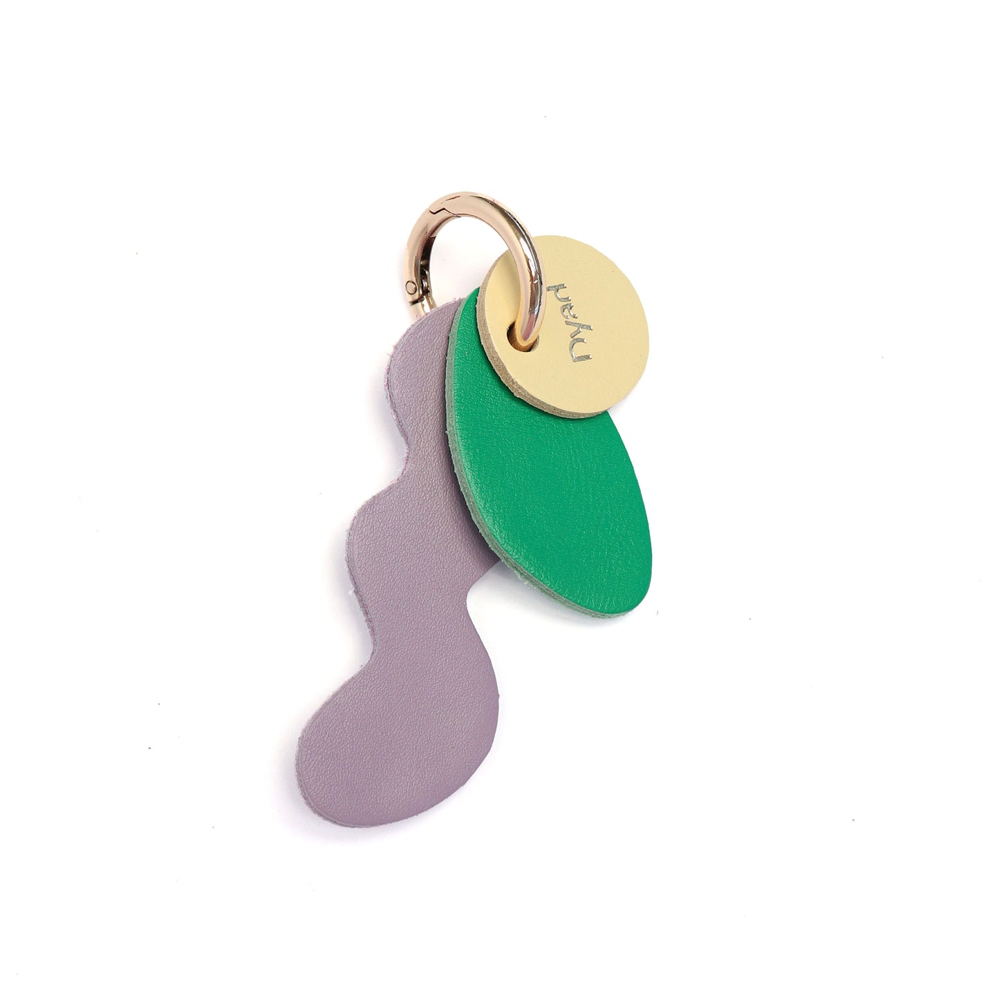 Squiggle Charm - Lilac / Lawn Green