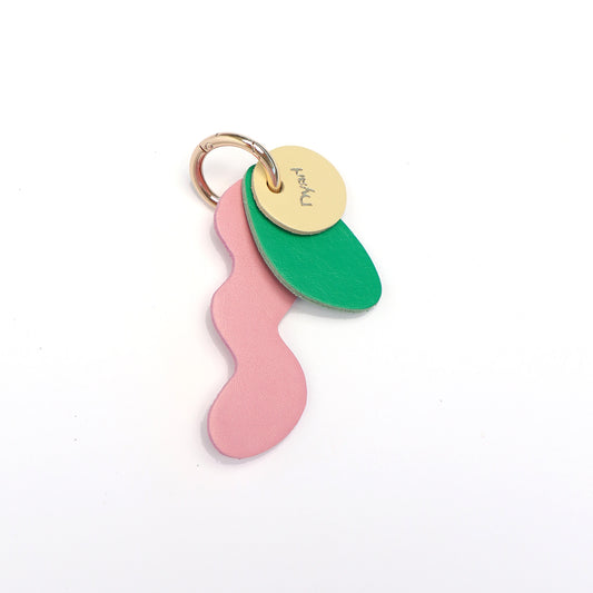 Squiggle Charm - Candy Pink / Lawn Green