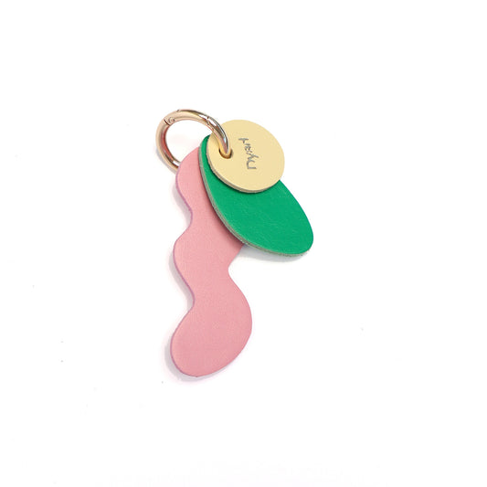 Squiggle Charm - Candy Pink / Lawn Green