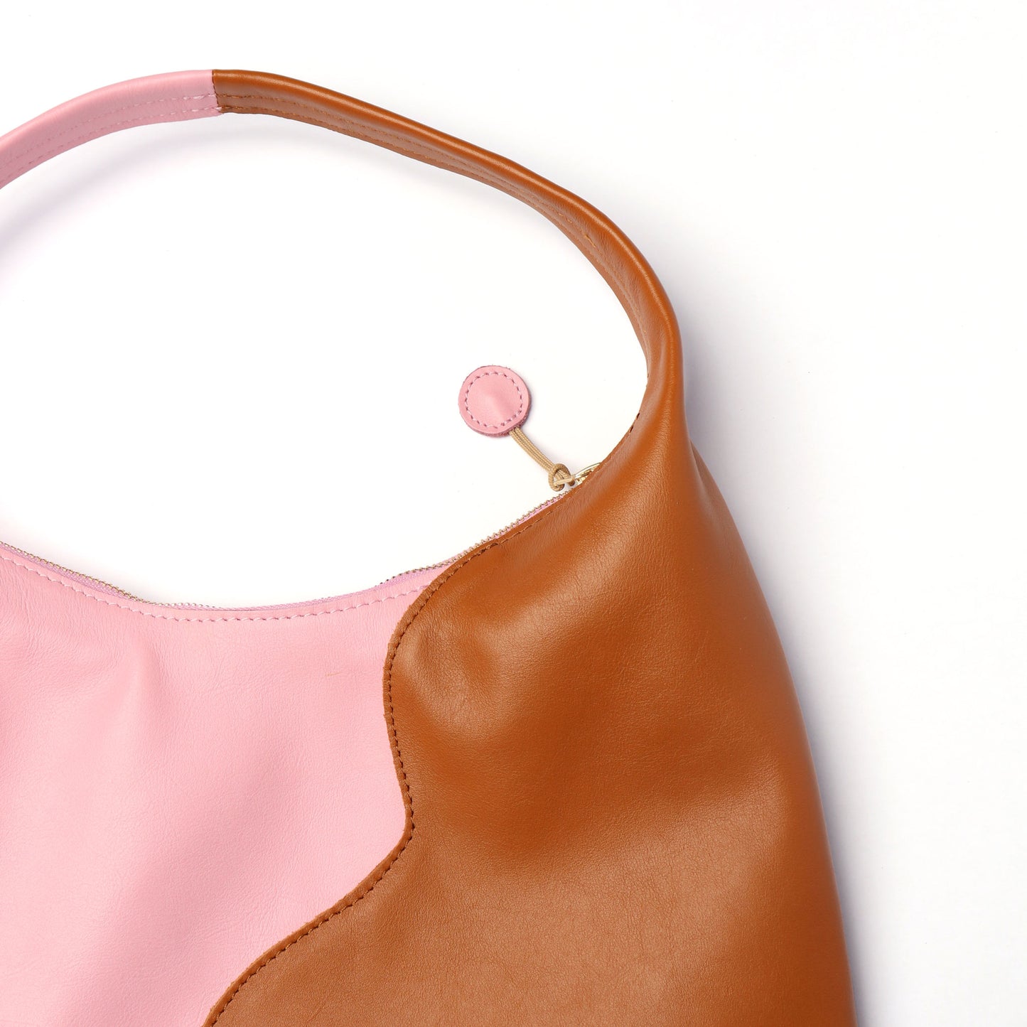 Libra Bag - Tan / Candy Pink