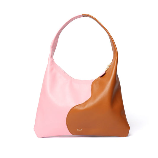 Libra Bag - Tan / Candy Pink