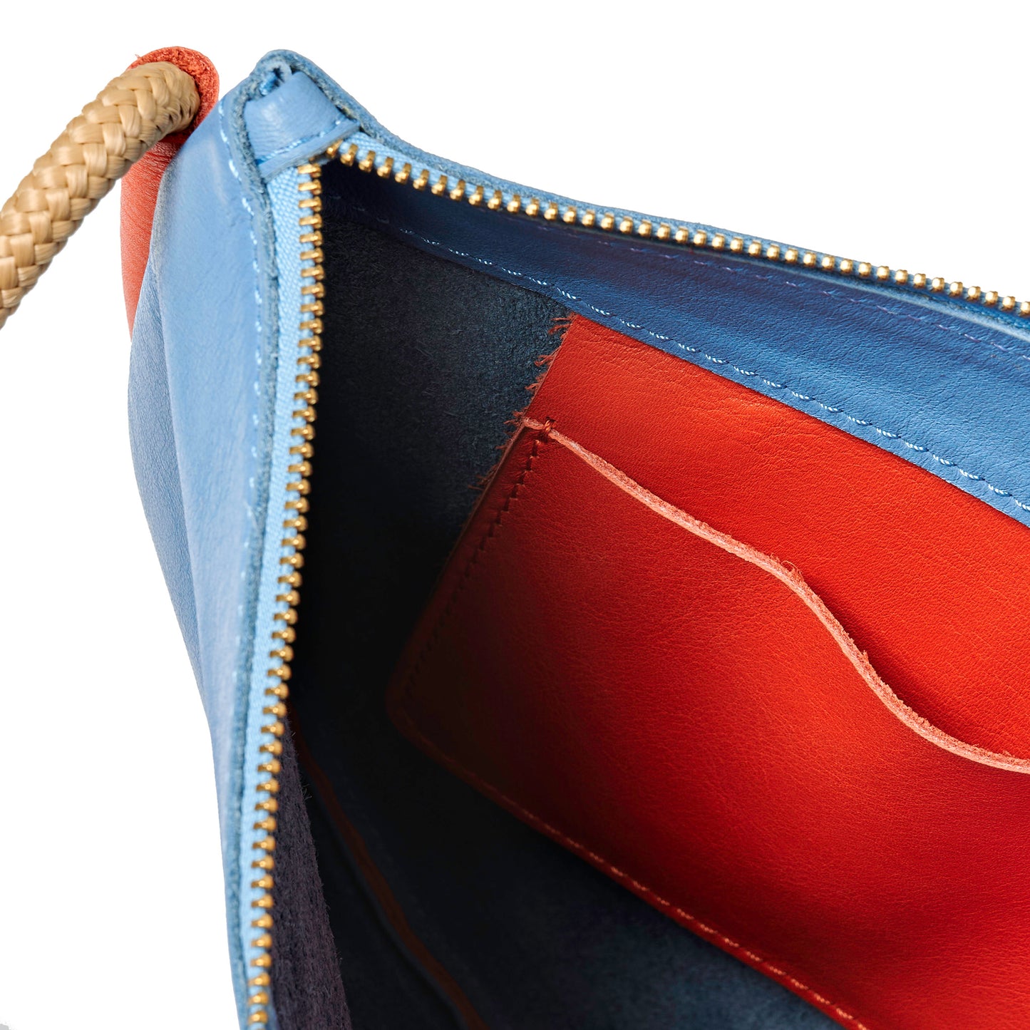 Selene Bag - Sky Blue / Lobster Red