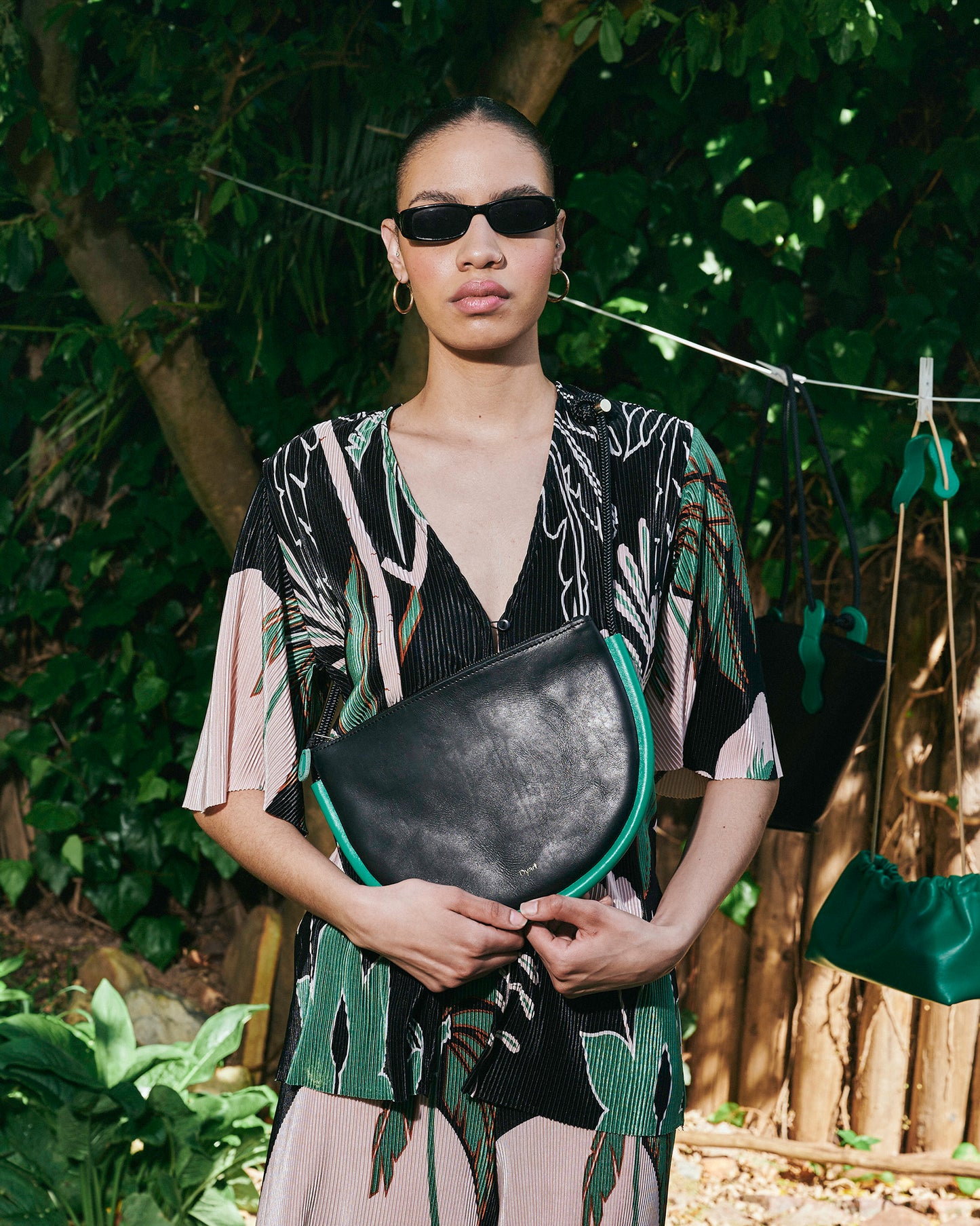 Selene Bag - Black / Lawn Green