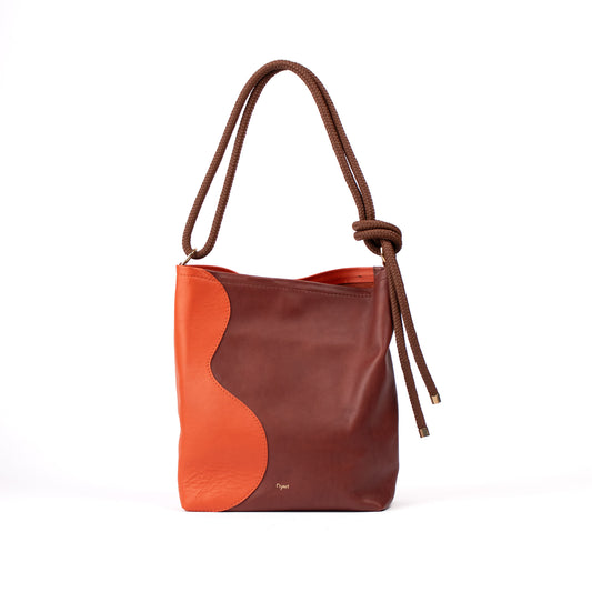 Ripple Tote - Teak / Lobster Red (Sample Sale)