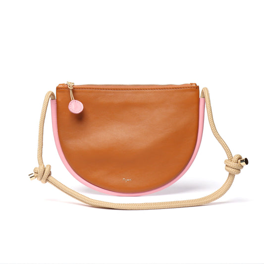 Selene Bag - Tan / Candy Pink