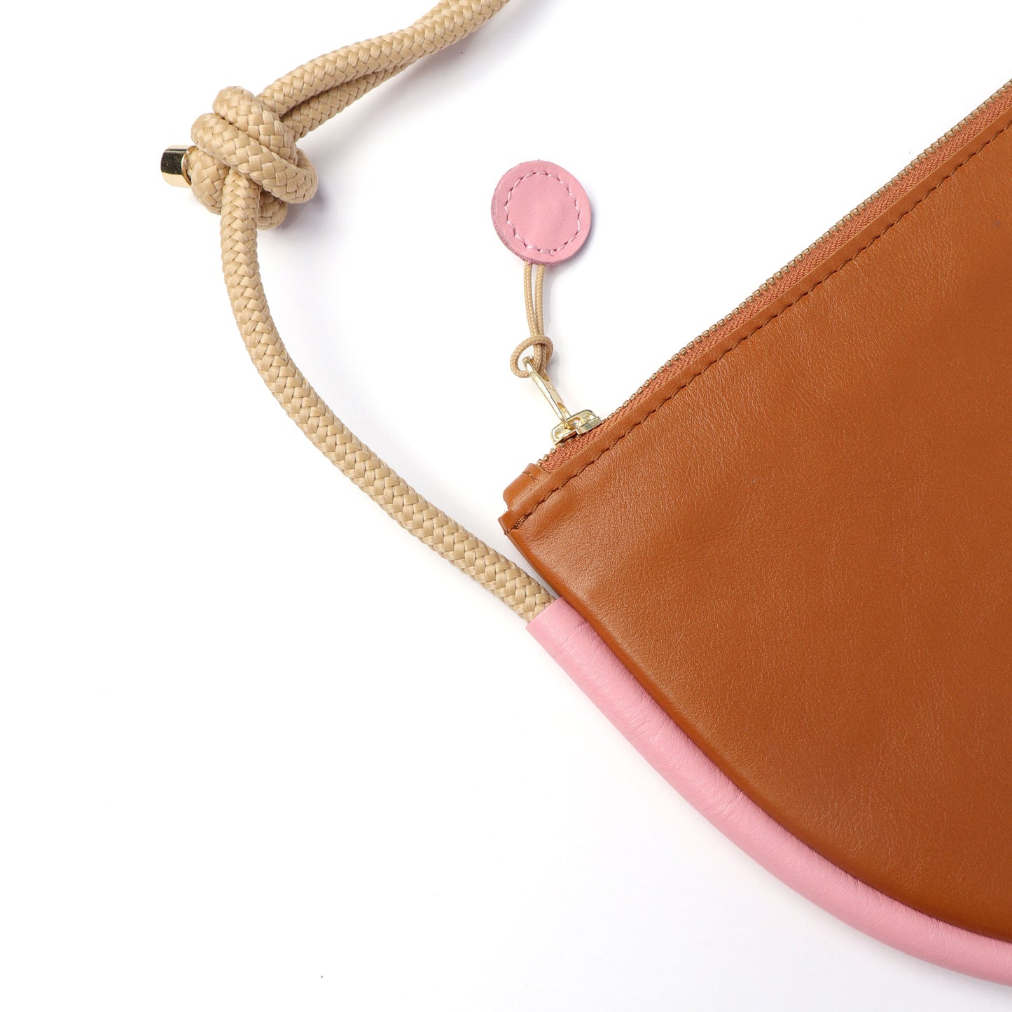 Selene Bag - Tan / Candy Pink