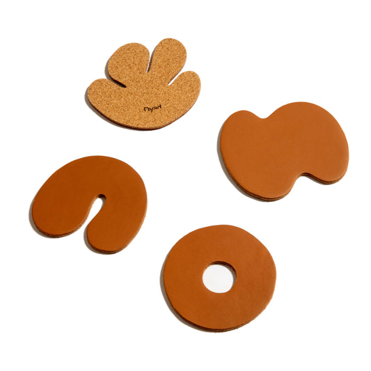 Contour Coasters - Monochrome Tan